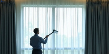 Commercial curtain stain removal service willow-vale hotels offices restaurants