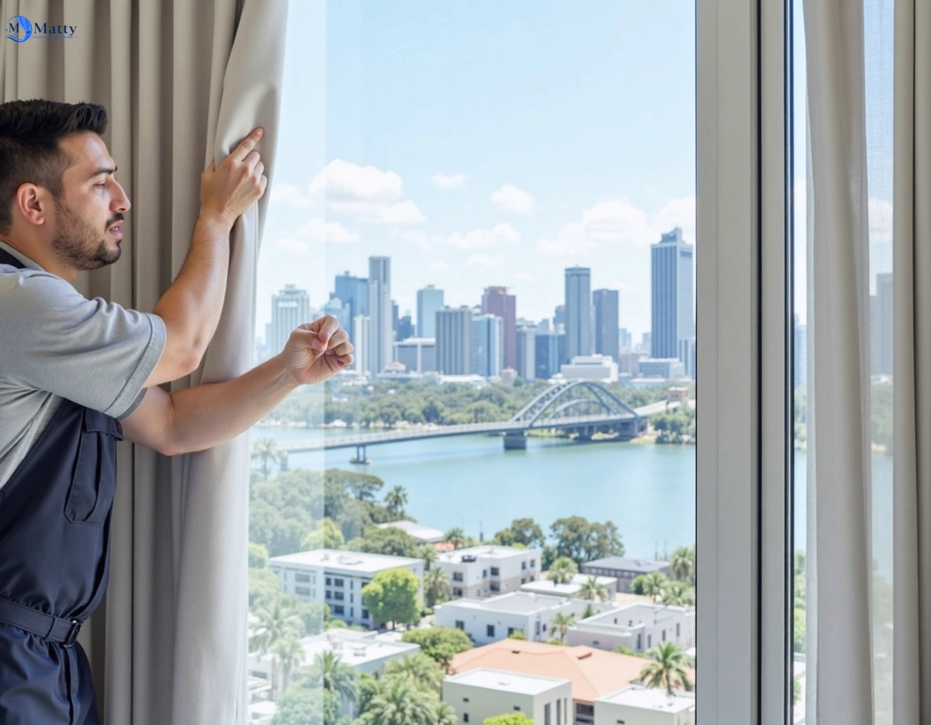 Professional curtain steam cleaning service willow-vale QLD by Matty Curtain Cleaning