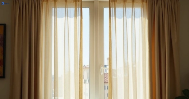 Dusty and dull curtains in willow-vale before steam cleaning